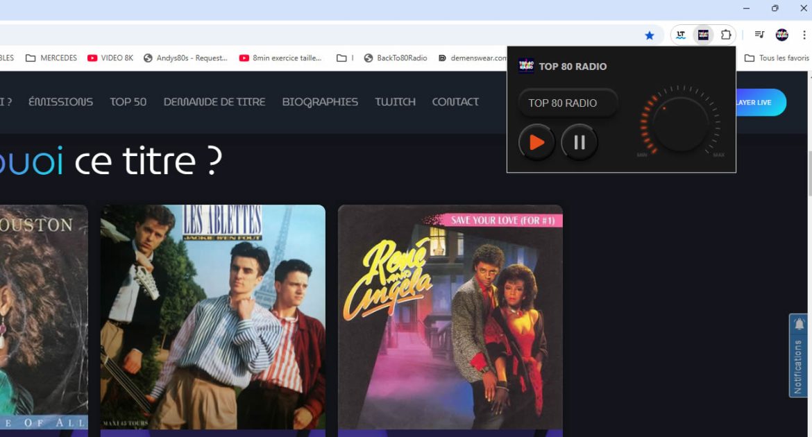 Écoutez TOP 80 Radio directement depuis votre navigateur avec notre nouvelle extension Google Chrome !